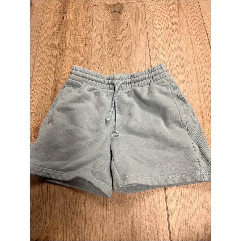 Aritzia Tna Cozy Fleece Boyfriend Sweatshort High Waist Light Sage Green